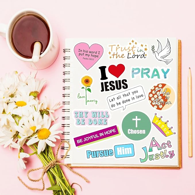 200Pcs Inspirational Christian Jesus Stickers for Kids,Bible Verse Stickers