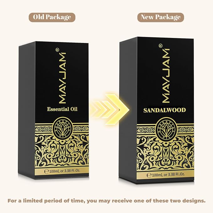 MAYJAM Sandalwood Essential Oil for Diffuser Soap Candle Making, 3.38FL.OZ