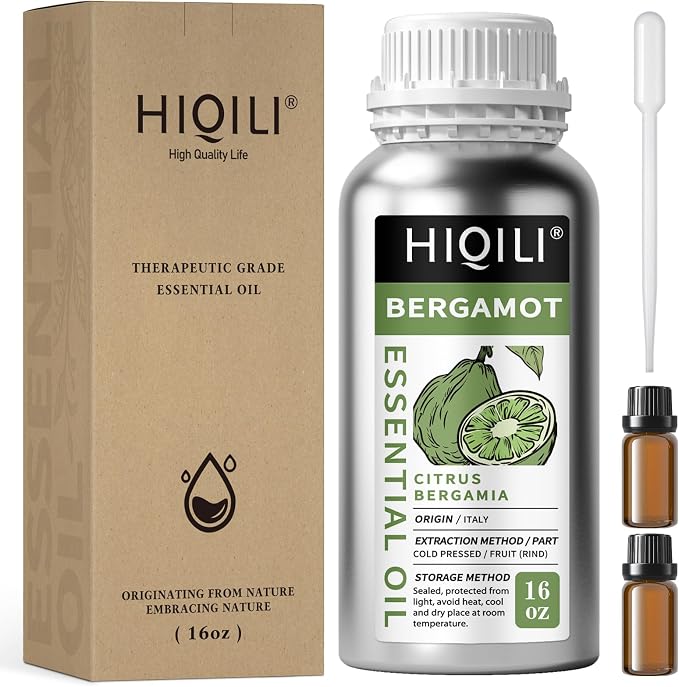 HIQILI Bergamot Essential Oil Large Capacity for Hotel, Beauty Salon, SPA