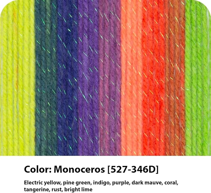 Lion Brand Yarn, Mandala Sparkle Crochet Yarn, Monoceros Multicolor, 1 Pack