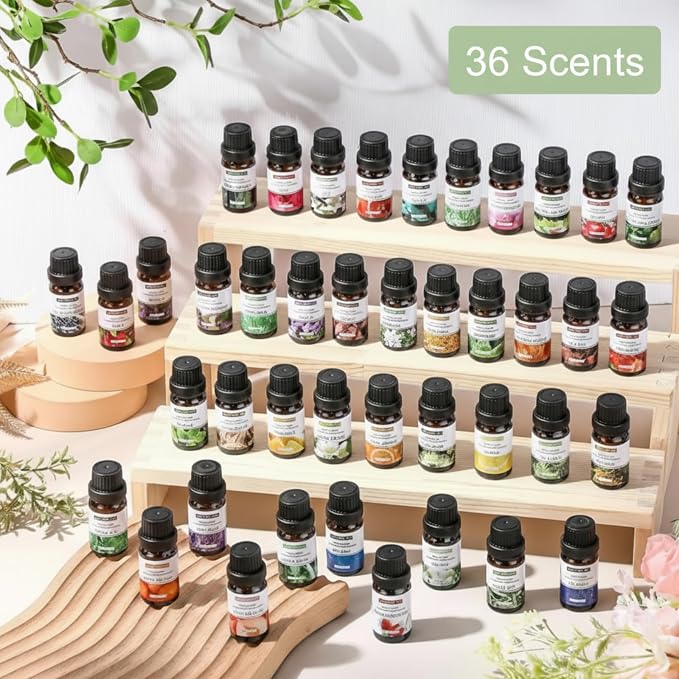 Nuanchu 108 Pcs Essential Oil Set for Diffusers Perfume Candle Soap Making