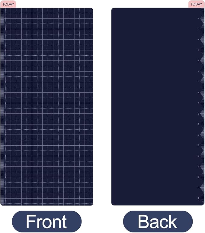 Thenshop 5 Pack Weeks Navy x Pink Pencil Board Reusable Notebook Accessory, Flexibility Layout Grids with Ruler Scale