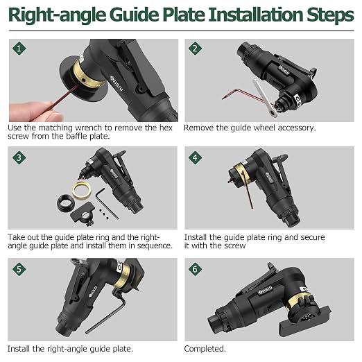 Upgraded Pneumatic Chamfer Tool with Straight Guide Plate Save Guide Wheels