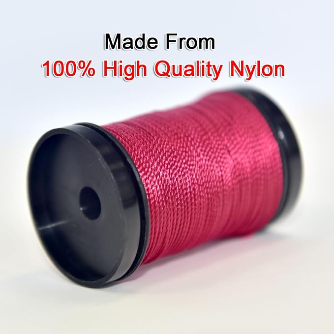 30 Yards Heavy Duty Extra Strong Upholstery Nylon Sewing Thread for Machine, Home, Hand, Craft, and Denim Leather，Color：red