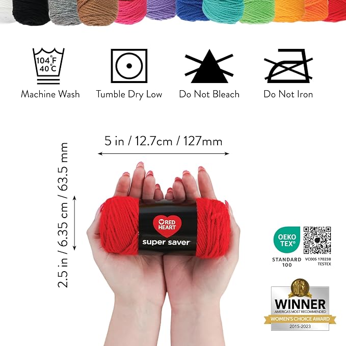 Red Heart Stitchers Kit with Bag and Accessories, Yarn for Crocheting