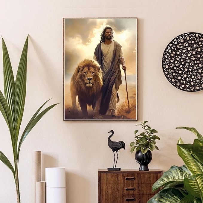 BAWKENTON Paint by Numbers for Adults and Kids, Religious Christian Painting by Number Kits On Canvas, Jesus Number Artist Paint by Number Kit Funny DIY, Home Wall Decor, Gifts 12X16in