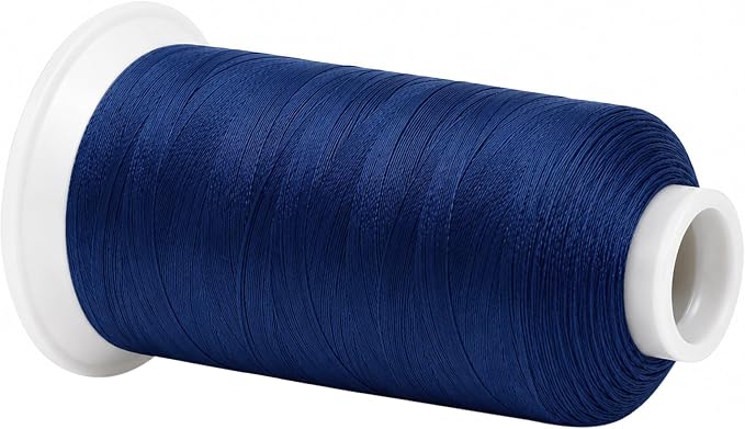 Mandala Crafts Denim Tex 70 Polyester Heavy Duty Thread for Upholstery | 1500 Yds T70 UV Resistant Strong Thread for Leather Sewing, Marine, Drapery, Jeans, Hair Weaving & Extension, Outdoor