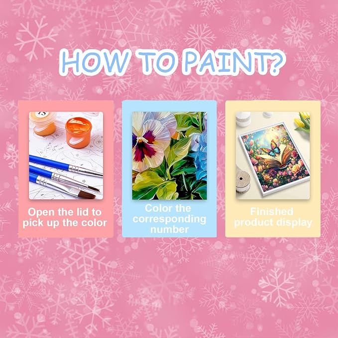 Book Paint by Numbers Kit for Adults, Paint by Number for Adults 16x20 Inch | Adult Paint by Number Kits on Canvas, DIY Acrylic Oil Easy Painting by Numbers for Home Wall Decor Frameless