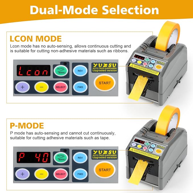 2026 Upgraded Ceramic Roller Upgraded Ribbon Cutting Machine, Automatic Tape Dispenser, 6-60 mm Width, 5-999 mm Length, Ideal for Business & Home