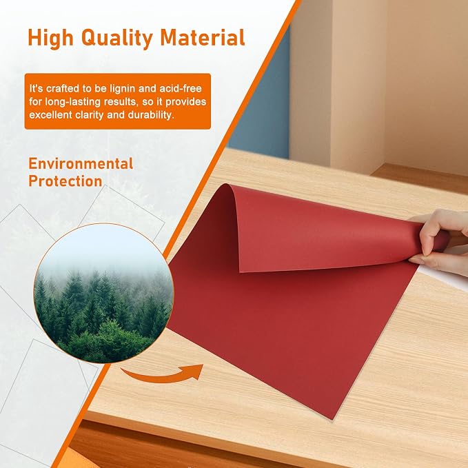 Guakicae 100 Sheets Dark Red Cardstock 8.5 x 11 Certificate Paper 75lb