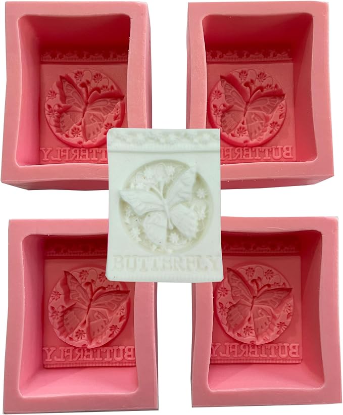Natural Tree Flowers Silicone Soap Mold for Natural Skincare Soap Making, DIY Skincare Products & Small Business Soap (Butterfly)