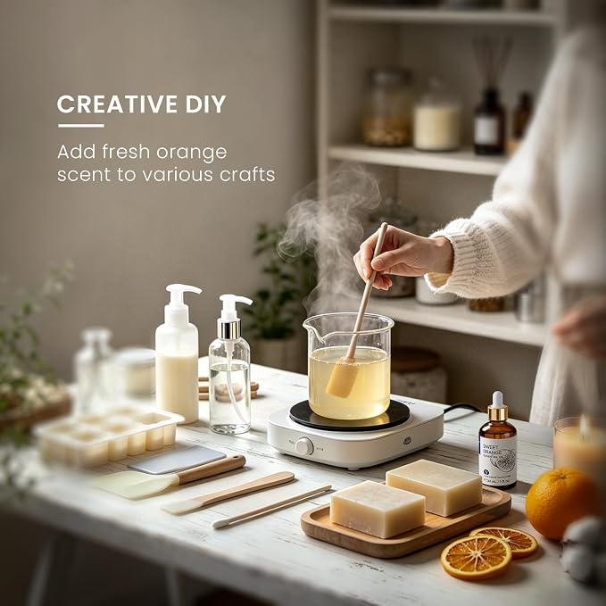 HIQILI Sweet Orange Essential Oil for Diffusers & Skin Care