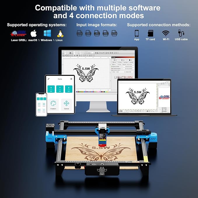 Twotrees TTS-55 Pro Laser Engraver 5500mW Laser Engraving Machine