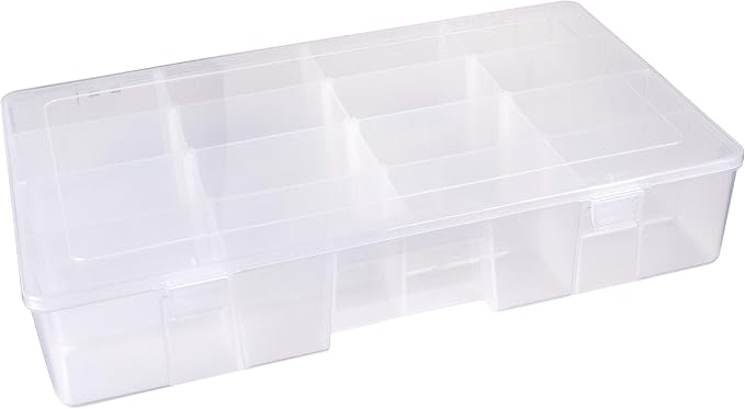 ArtBin 6980AG XL Solutions Box with Dividers, Art & Craft Organizer, [1] Plastic Storage Case, Clear