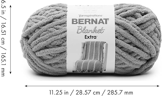 Bernat Blanket Extra Black Yarn - 2 Pack of 300g/10.5oz - Polyester - 7 Jumbo - Knitting/Crochet