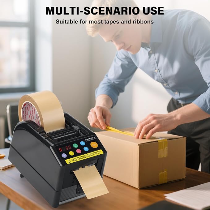 2026 Upgraded Ceramic Roller Ribbon Cutting Machine, 999mm Max Cut Length,Automatic Tape Dispenser, Ideal for Businesses, Schools,Shipping, Gift Wrapping, Restaurants,Homes
