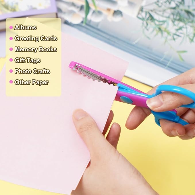 UCEC Craft Scissors Decorative Edge, 5'' Colorful Paper Edger Scissors
