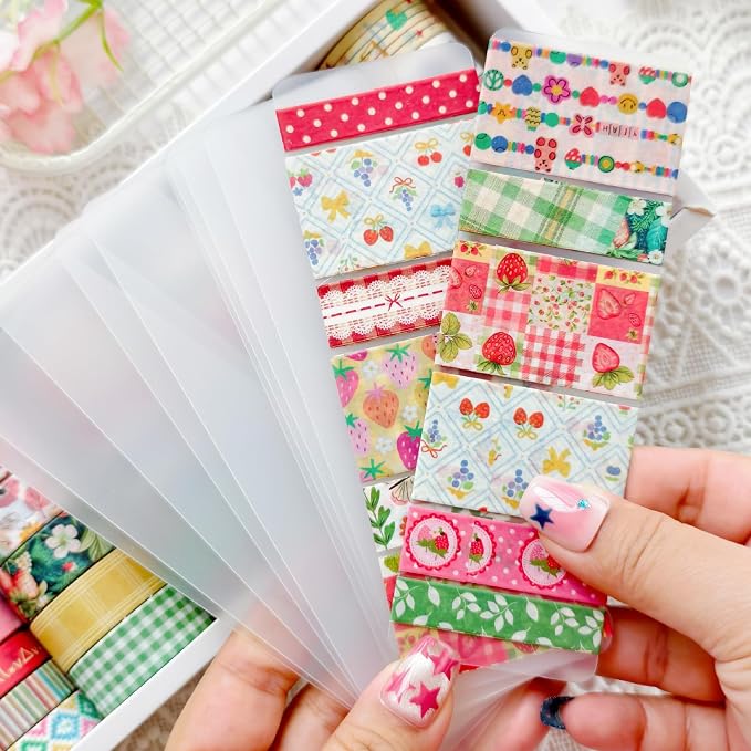 Washi Tape Set - 35 Rolls 2M Per Roll Strawberry Pastel Cute Scrapbook Tape