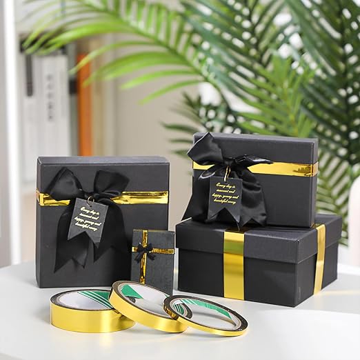 Zonon Laser Gold Washi Tape for Wall Decor Self Adhesive 5/15/25mm