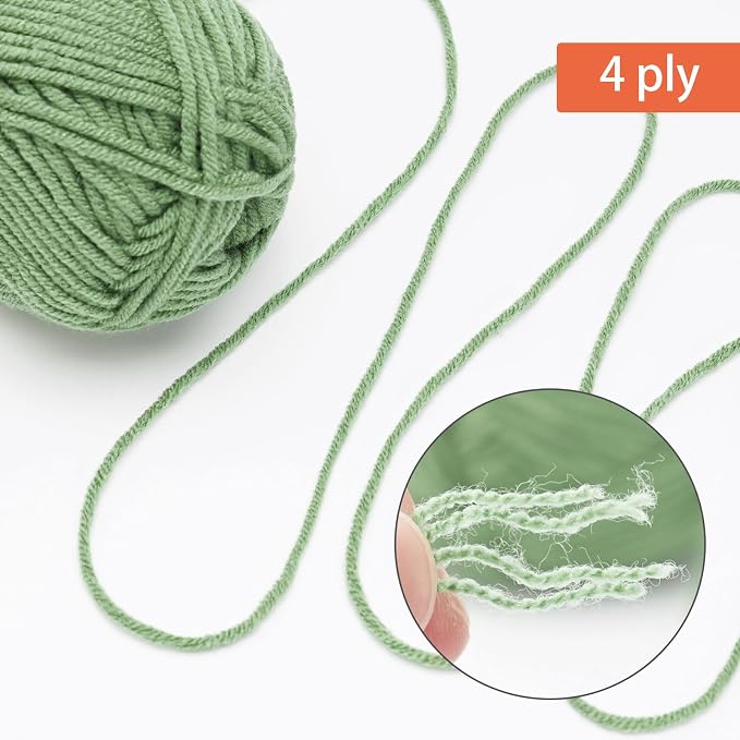 NICEEC 300g Soft Assorted Colors Yarn 100% Acrylic 870yds -Series 12