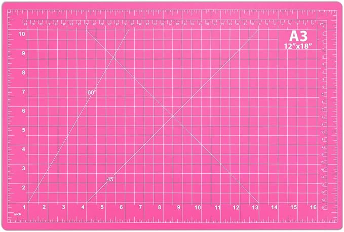 anezus Self Healing Cutting Mat for Rotary Cutting, 17.8" x 11.9", Pink