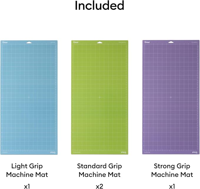 Cricut Cutting Mat Variety Pack (4 Count, 12in x 24in) | For Explore & Maker Machines - Includes 2 StandardGrip, 1 LightGrip, 1 StrongGrip
