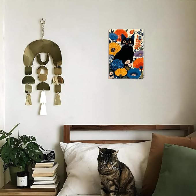 ICYANART Cat Paint by Numbers for Adults Framed, Cat Number Painting 8x12In