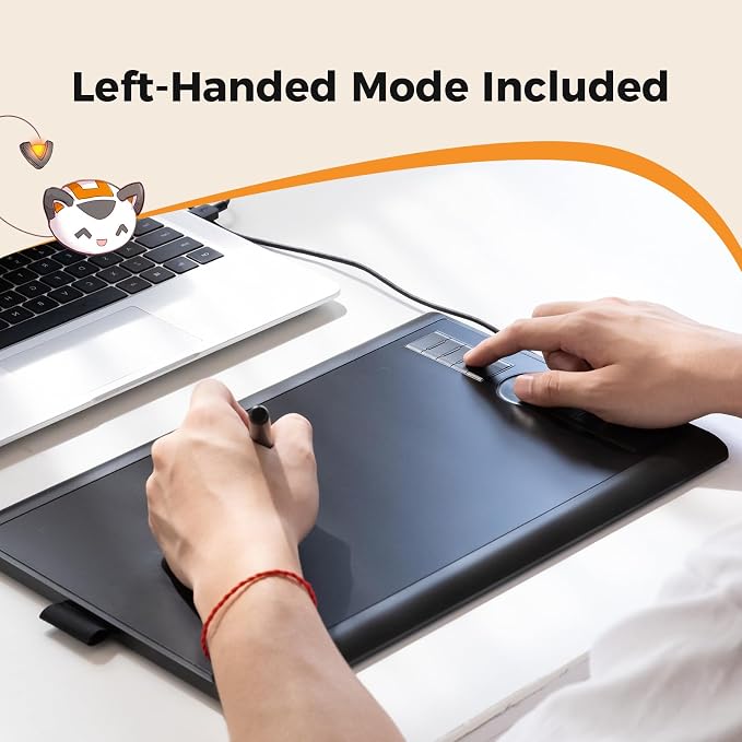 GAOMON M10K Drawing Tablet, 10x6 with Touch Ring, 10 Keys & 8192 Pressure