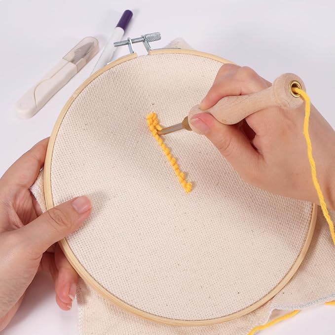 Pllieay Punch Needle, Wooden Punch Needle Tool for Punch Needle