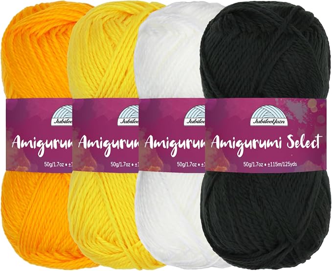 JubileeYarn Amigurumi Select Yarn - DK Acrylic - Shades of Contrast Colors A - 4 Skeins