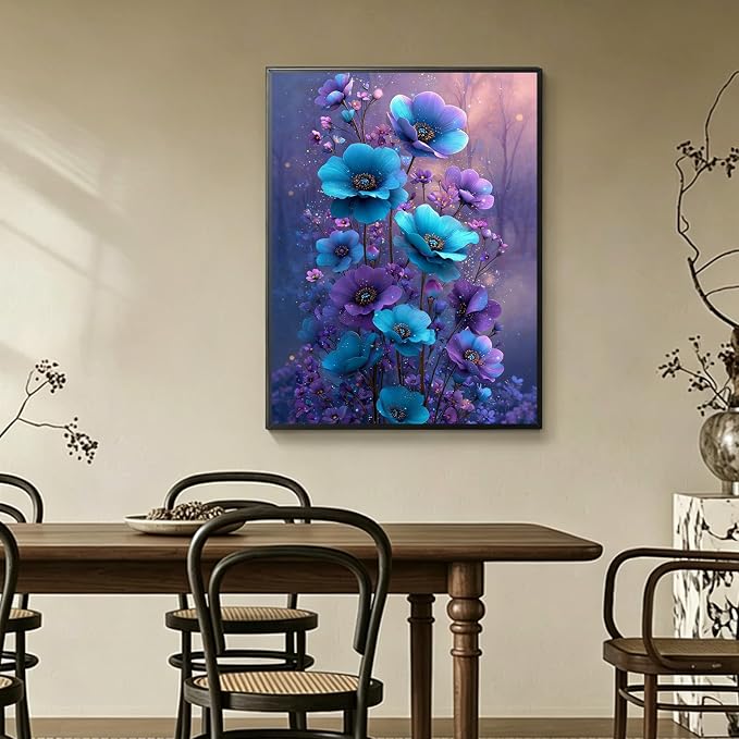 Amaieuin Flower Diamond Art Kits for Adults Beginners 12x16in