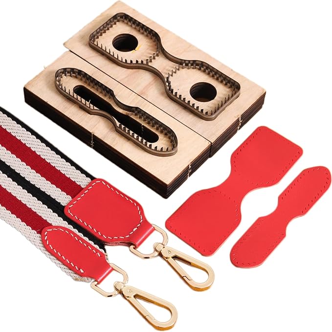 2pcs Leather Cutting Die,Leather Keychains Cutting Mold for DIY Leather Crafts (Style2)
