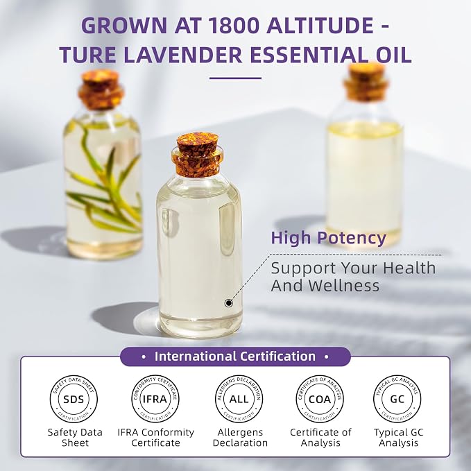 HIQILI Lavender Essential Oil for Aromatherapy, Candle & Soap Making