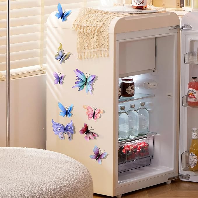 SAOROPEB 3D Butterfly Wall Decor, 24 Pcs Fairy Butterfly Decorations