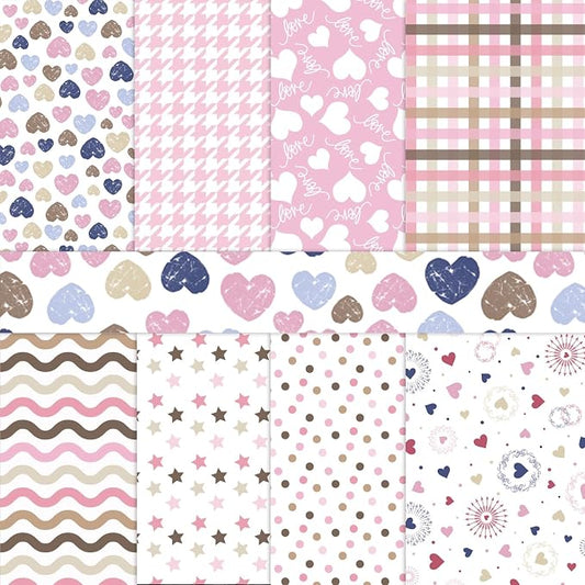 PRSTINCOL Scrapbook Paper,16 Sheets 4.1x5.8 Inch Painted Dots Style Scrapbook Supplies,Single-Sided Vivid Origami Decoupage Paper for DIY Crafts, Card Making, Art Journaling