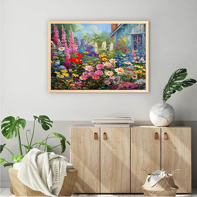 Diamond Art Kits for Adults Wild Flowers Diamond Painting Kit 12x16in | 5D Floral Diamond Art Painting Kit for Adult, DIY Full Round Drill Flowers Gem Art Diamond Dots Kits for Home Wall Decor Gift