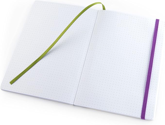 Pentalic 6 x 8" Pocket Dot Grid Traveler Journal, 160 Pages, Olive Green