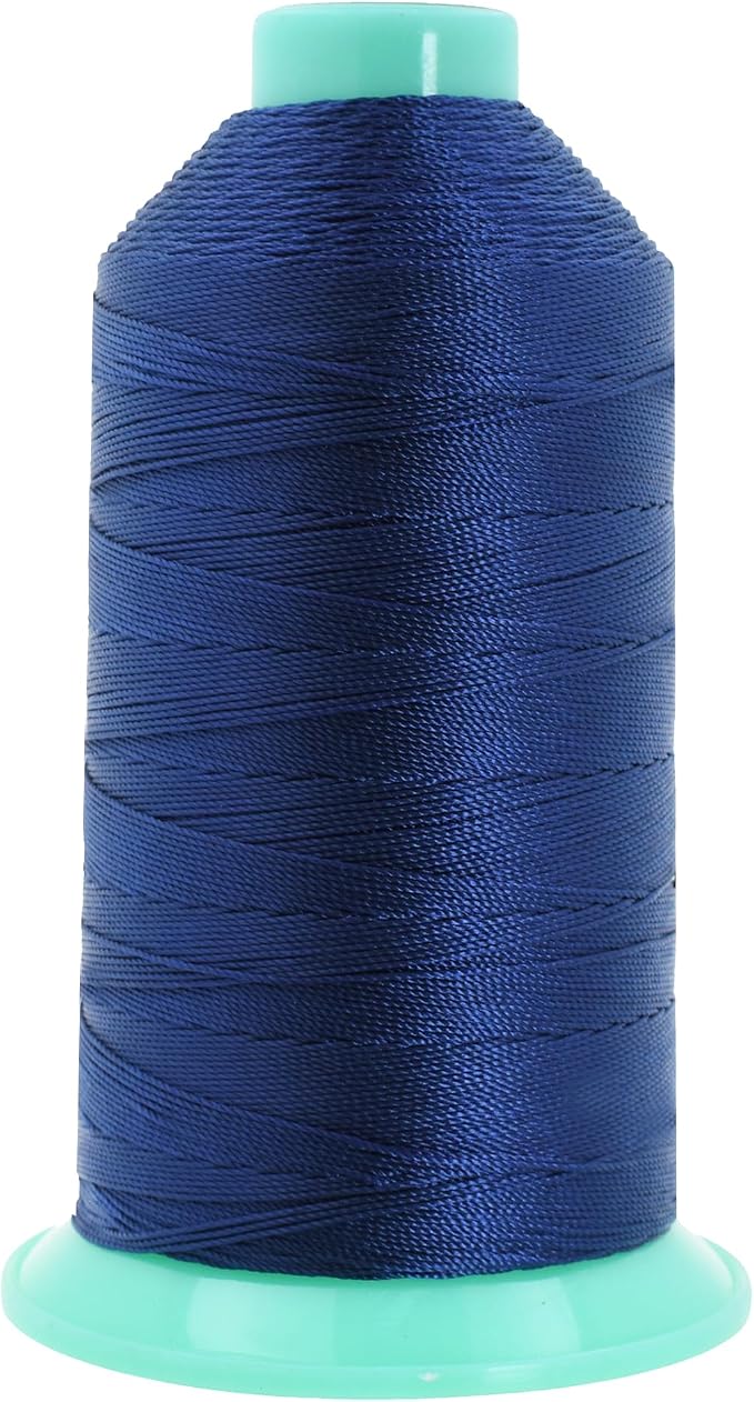 Mandala Crafts Size 207 630D T210 Navy Blue Bonded Nylon Thread, 800 YDs