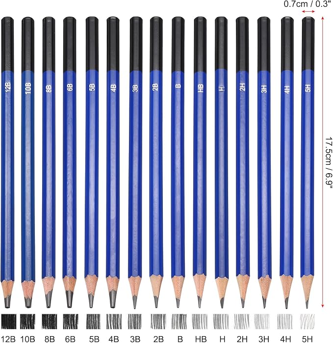 PATIKIL 10B Drawing Pencils for Sketching, 6PCS Sketch Pencils for Drawing Art Pencils Graphite Wood Pre-sharpened for Drawing Sketching Artists