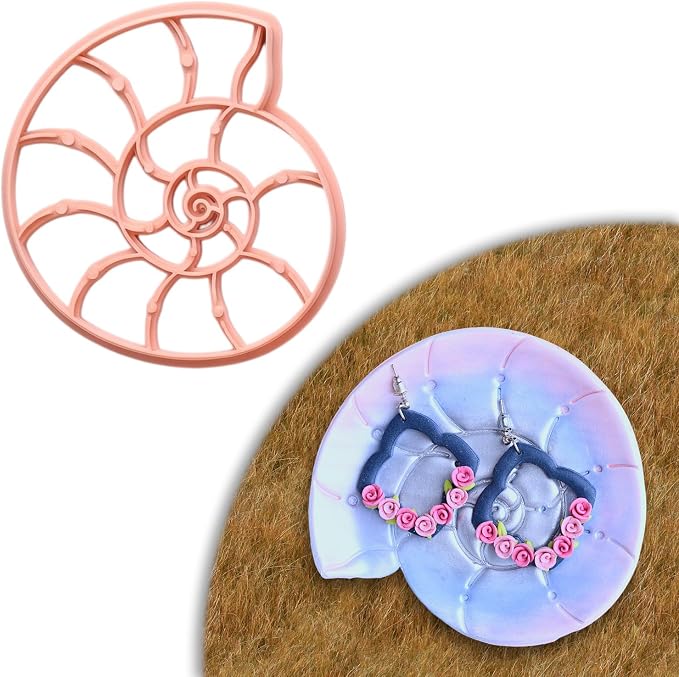Trinket Cutter Set for Polymer Clay Display & Jewelry Styling – Fish, Shell & Spiral Shell Shapes | Shellfish-TRI