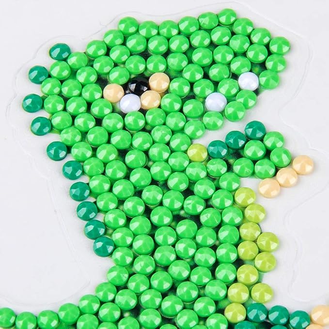 Labeol Diamond Art Kits for Kids Boys and Girls Ages 6-8-10-12 Easy to DIY Creative Diamond Art Sticker Craft by Numbers Kits for Kids and Adult Beginners (Dinosaur)