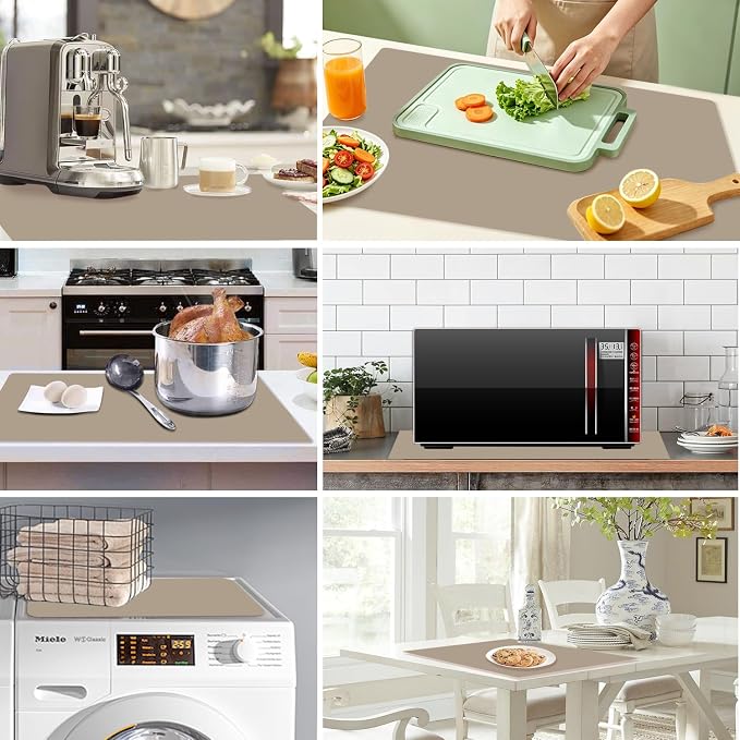 Extra Large Silicone Mat, Kitchen Counter Mat Placemats for Kids Silicone Mats for Countertop, Nonstick Silicone Table Mat for Pastry Crafts Baking Heat-Resistant Silicone Pad, 27.6'' x 16'' 1 Pack