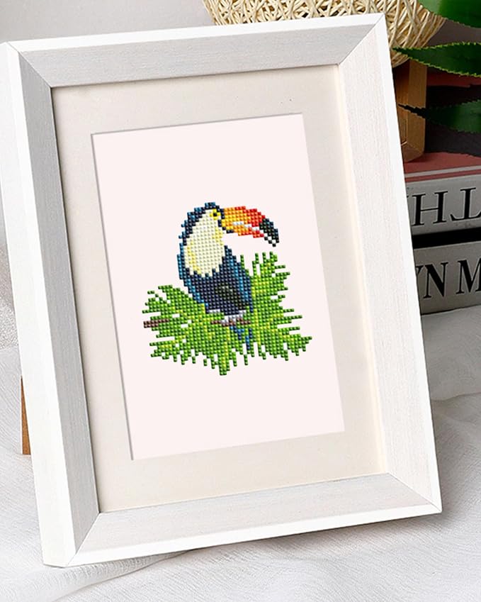 PeakLuv Small Diamond Art Kits Birds Mini Diamond Painting Kits for Adults