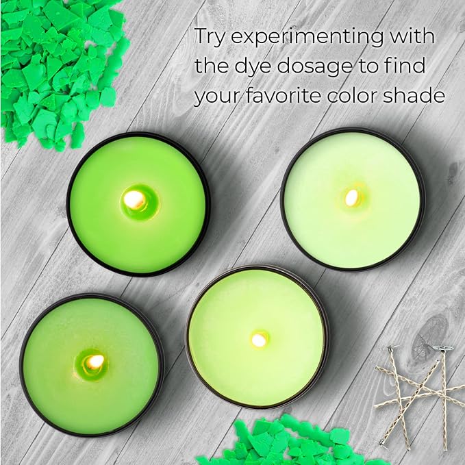 Bright Lime Candle Dye 2oz for Soy Candle Making – Wax Color Chips | Highly Concentrated Candle Wax Dyes – Candle Shop Premium Color Dye Chips for Soy Wax, Beeswax, Paraffin