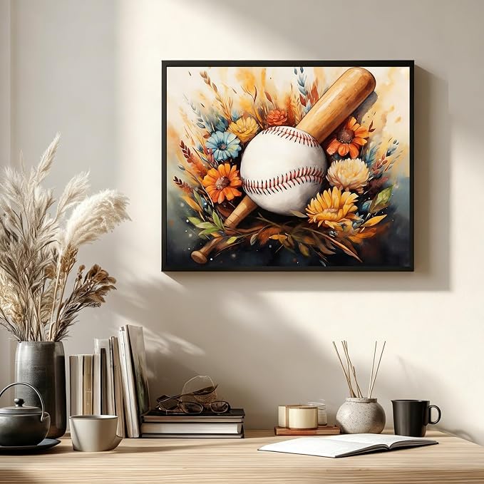 AUKELHJ Paint by Numbers Kit for Adults Beginner, Baseball, 16X20 Inch | Paint by Number for Adults, Beginner Friendly, High-Definition Color Canvas, Stress Relief, Home Decor, Gifts, Unframed