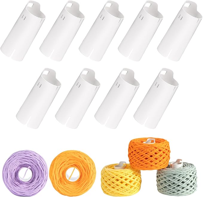 9pcs Yarn Ball Tube for Etcokei Electric Yarn Winder M1, Reusable | ABS Yarn Cake Tube for Neat Storage & Tangle-Free Knitting/Crocheting Accessories