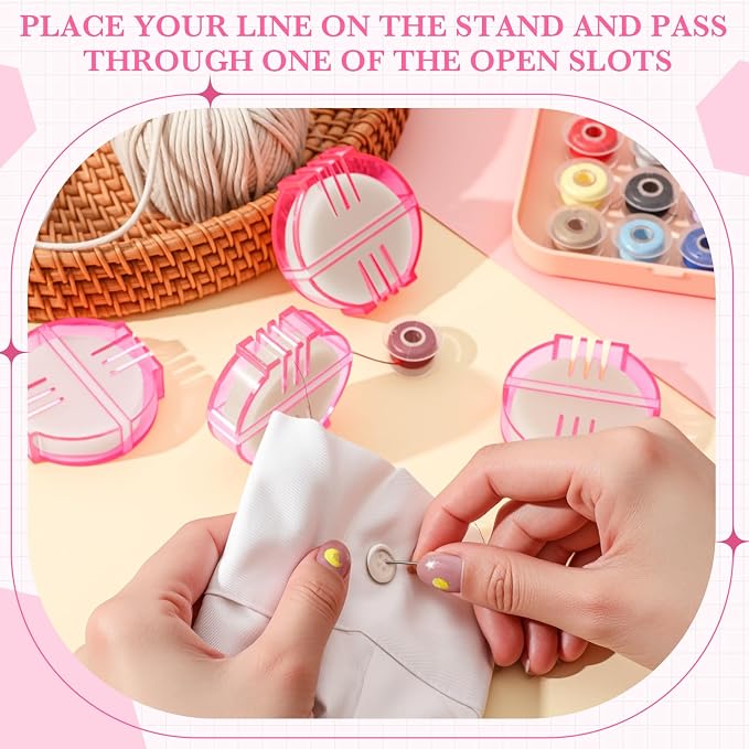 Maitys 4 Pcs Thread Wax Beeswax for Hand Sewing,White, Pink Case | Conditioner for Embroidery Quilting, Strengthens Sewing Line Reduces Fraying, Clear Case Storage, Natural Beeswax Formula