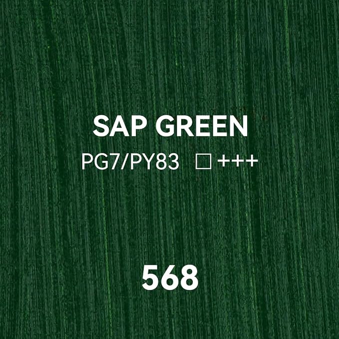 PHOENIX Sap Green Oil Paint - Studio Oil Paint Single Large Tube - 170ml / 5.75 Fl oz. Sap Green 568