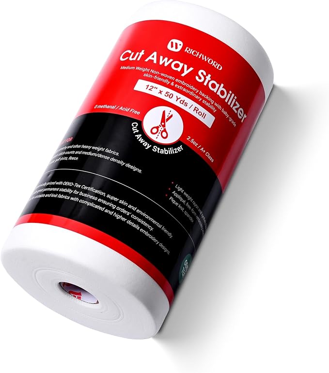 BAI Cut Away Stabilizer for Machine Embroidery 12"x50yd Roll