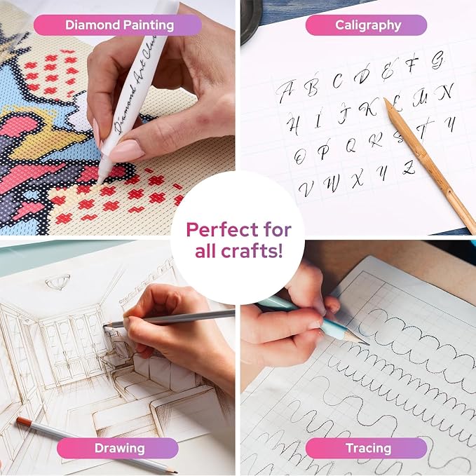 DIAMOND ART CLUB A4 Light Pad for Diamond Painting | Premium USB LED Light Board for Diamond Painting and DIY Crafting, Diamond Art Tools and Accessories, 14.1" x 10.6"
